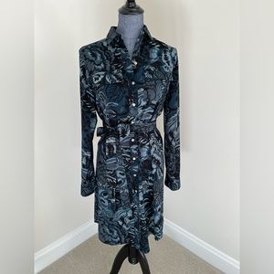 Loft Blue Floral Dress EUC